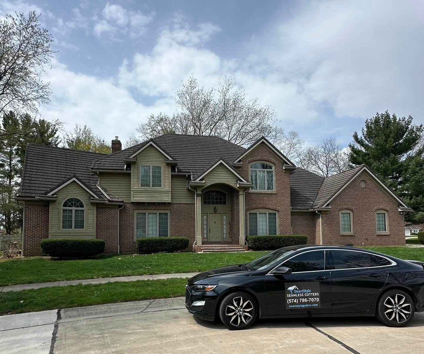 Seamless gutter installation cost on a Northern Indiana home